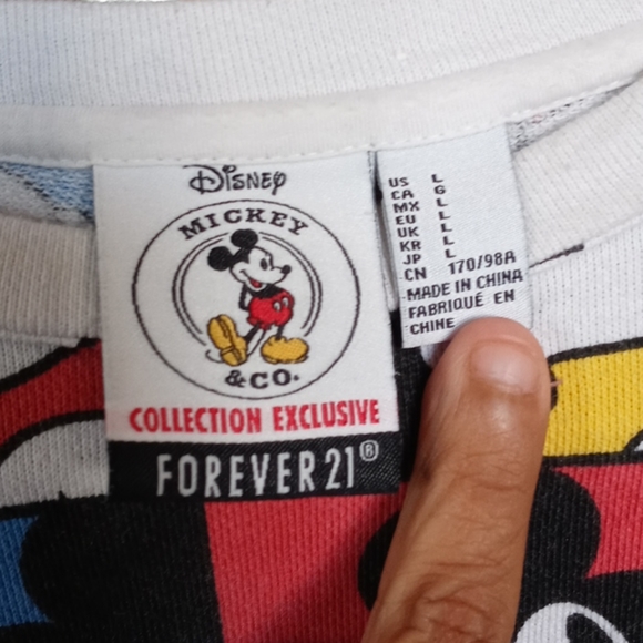 Disney mickey mouse crop sweater longsleeve top - Picture 3 of 5